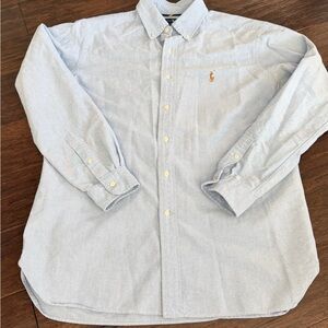 Ralph Lauren Men’s Classic Fit Light Blue Cotton Button-Down Shirt Long Sleeve L